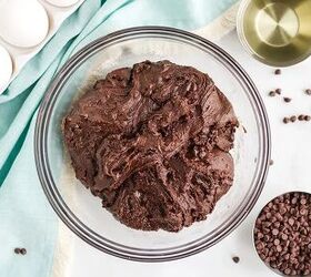 chewy brownie mix cookies recipe, Brownie batter in a bowl