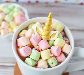 adorable unicorn hot chocolate bombs, Full disclosure The marshmallows and unicorn horn with ears are setup this way for the photo Results aren t typical