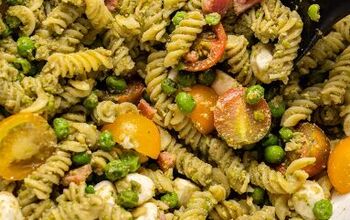 Walnut and Pea Pesto Pasta Salad