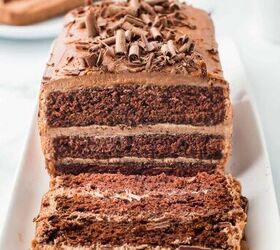 chocolate fudge cake, The sliced cake