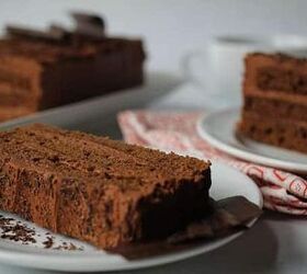 chocolate fudge cake, Slices of a chocolate torte cake