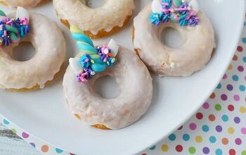 Baked Unicorn Donut Recipe With Candy Horns