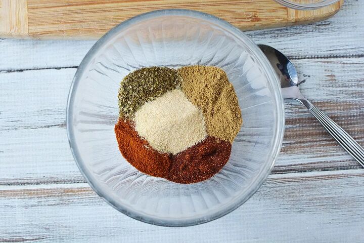 homemade taco seasoning mix, Bowl with all the spices for homemade taco mix