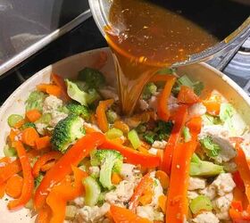 is orange chicken healthy recipe included, Add the orange sauce to the Chinese orange chicken recipe