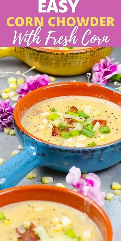 corn chowder with bacon and chives, Easy Corn Chowder