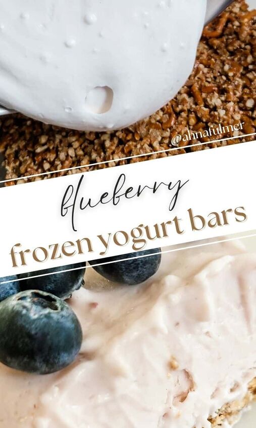blueberry frozen yogurt bars, Enjoy this sweet salty easy recipe for frozen yogurt bars with fresh blueberries Greek yogurt and a delicious pretzel crust