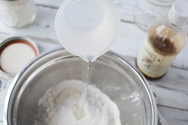 homemade pancake mix recipe to stock your pantry, Adding water into pancake mix