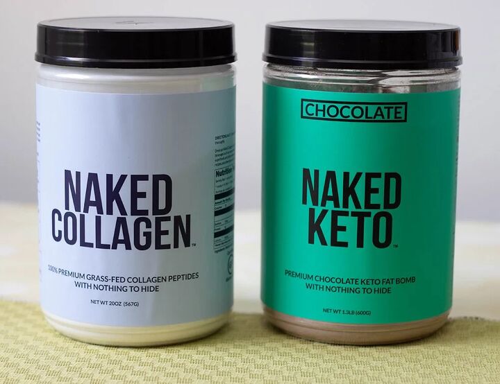 keto chocolate mug cake, Two tubs of Naked Keto products
