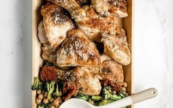 Easy Sheet Pan Chicken With Broccoli and Chickpeas!