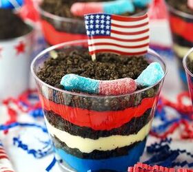 How To Make Red White and Blue Dessert Dirt Cups