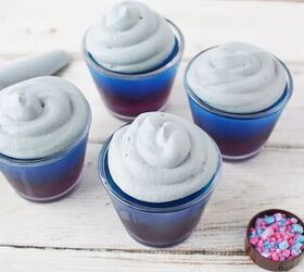 Purple and Blue Layered Galaxy Gelatin Cups | Foodtalk