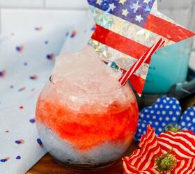 red white and blue layered slush recipe for summer, Independence Day Layered Slush