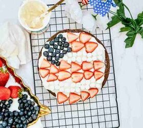 red white and blue layered slush recipe for summer, patriotic brownie cake