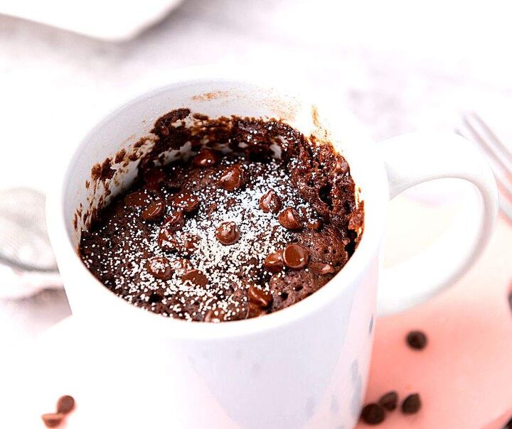 vegan brownie in a mug quick and easy chocolate dessert, vegan brownie in a mug