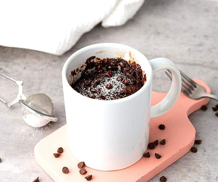 vegan brownie in a mug quick and easy chocolate dessert, vegan chocolate mug brownie