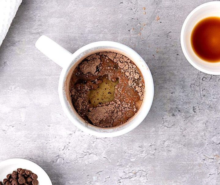 vegan brownie in a mug quick and easy chocolate dessert, vegan mug brownie ingredients