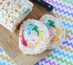 Rainbow Pinwheel Rice Krispies Treats Recipe