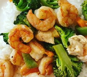 Garlicky Shrimp, Chicken and Broccoli