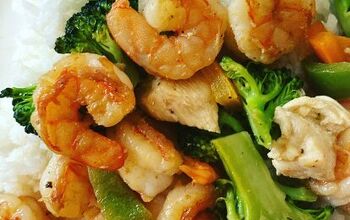 Garlicky Shrimp, Chicken and Broccoli