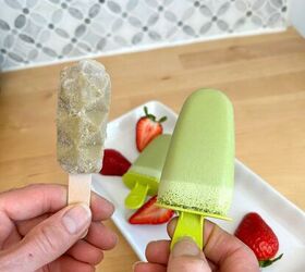 On the left is the store-bought pop, and on the right is her creamier more luxurious homemade version