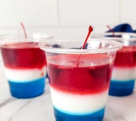 Red, White And Blue Jello Cups