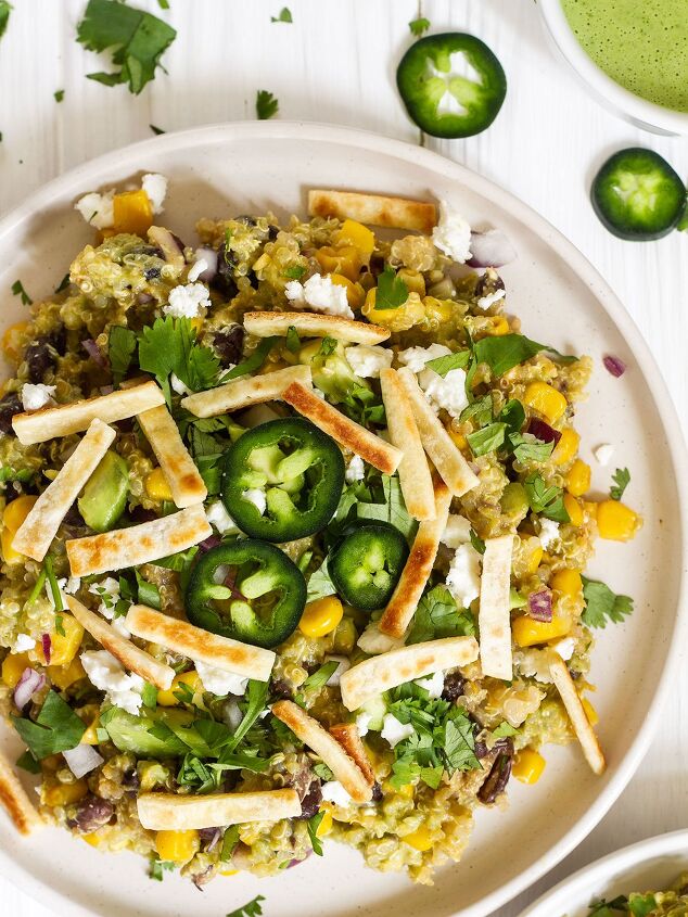 the best easy creamy red skin potato salad no egg, Corn black bean and avocado salad with quinoa