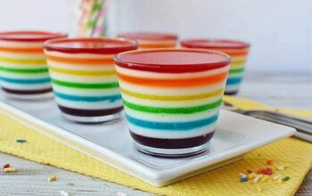 Layered Rainbow Gelatin Cups