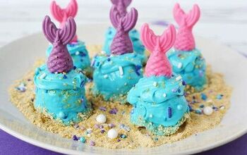 Easy Mermaid Donut Holes With Fins and Sand