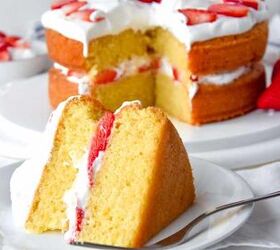 Strawberry Shortcake Layer Cake (sponge cake) – The Cozy Plum