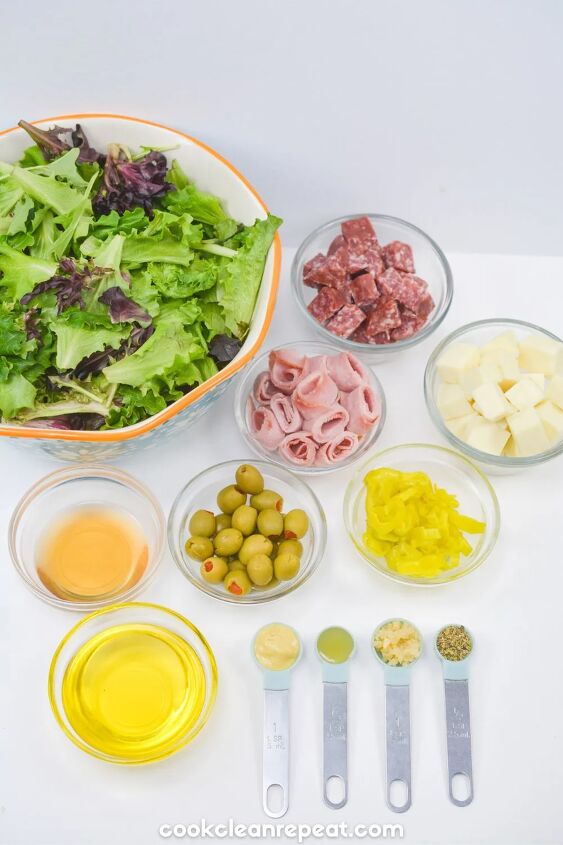 keto antipasto salad recipe, Ingredients for keto antipasto salad recipe