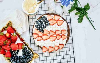 Patriotic Brownie and Fruit Fourth of July Cake