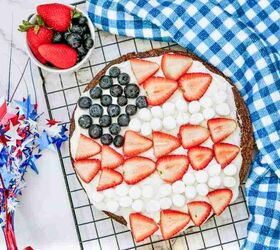 patriotic brownie and fruit fourth of july cake, How to make a fourth of july cake