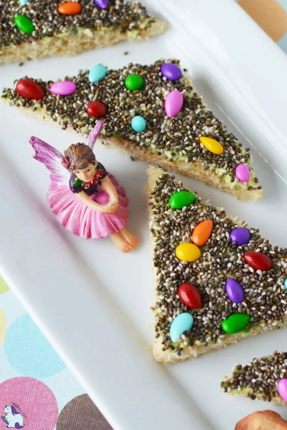 nutritious fairy bread, Fairy bread that uses chia seeds and chocolate covered sunflower seeds