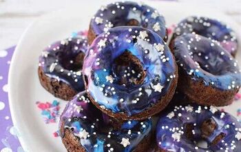 Far Out Baked Galaxy Cake Donuts