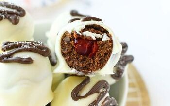 Chocolate Covered Cherry Brownie Truffles