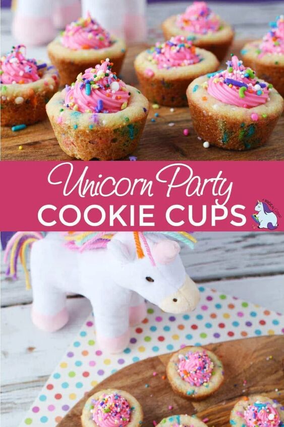 unicorn party cookie cups recipe, Unicorn party cookie cups