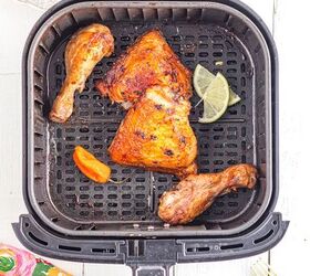 air fryer jerk chicken, Chicken in air fryer basket