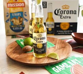 game day pizza dip, Corona Beer with lime