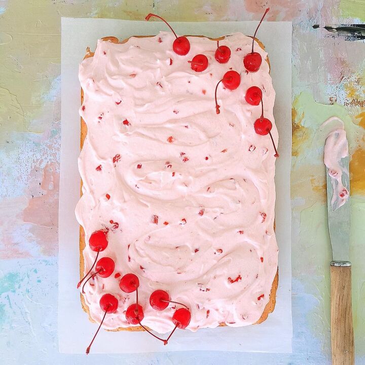 Cherry Chip Cake With Cherry Frosting Foodtalk cherry-chip-cake-with-cherry-frosting-foodtalk