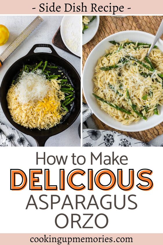 fresh squeezed lemonade, How to make delicious asparagus orzo text with pictures