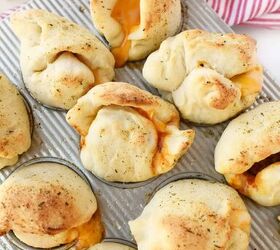 muffin tin cheesy meatball calzones