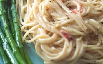 Delicious and Creamy 10 Minute Vegan Spaghetti Carbonara (Keto Option 