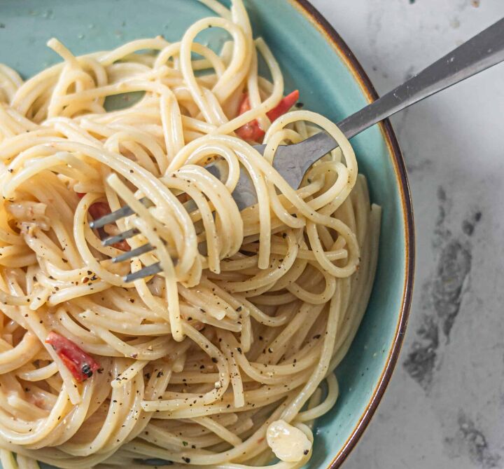 delicious and creamy 10 minute vegan spaghetti carbonara keto option, Spaghetti Carbonara