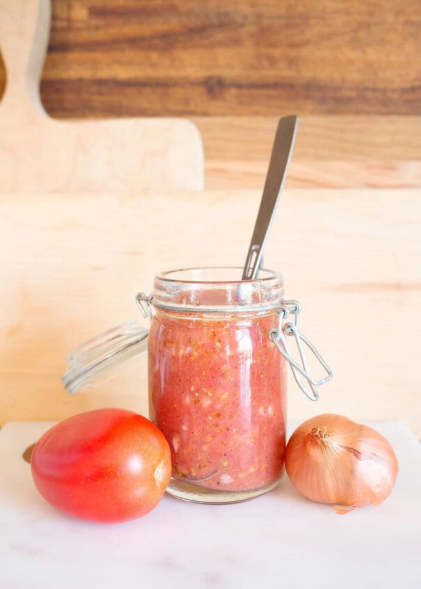 tomato vinaigrette, Tomato Vinaigrette in a jar