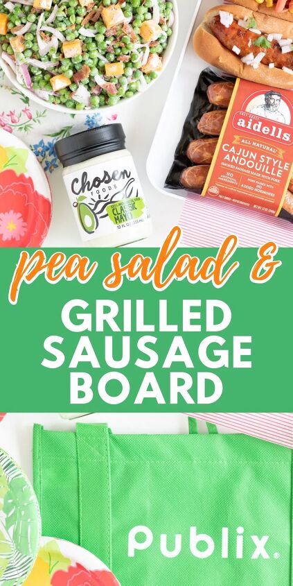 how to make classic pea salad, pinterest promo sausage