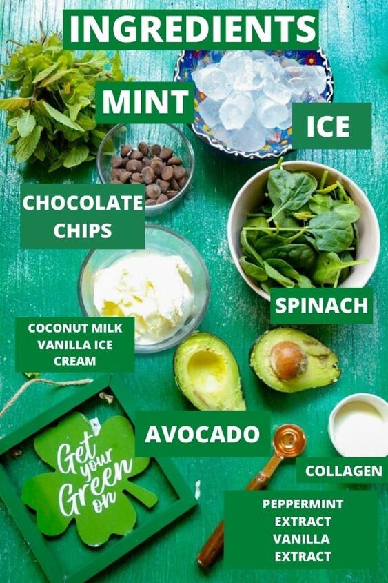 mint chocolate chip milkshake, Bright and Green Ingredients For Healthy Mint Chocolate Chip Milkshakes