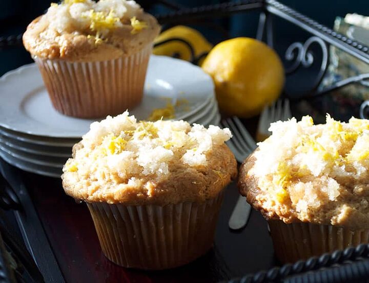 lemon muffins with ginger, Lemon muffins with ginger ofbatteranddough com