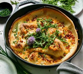 Cheddar and Chive Savory Dutch Baby