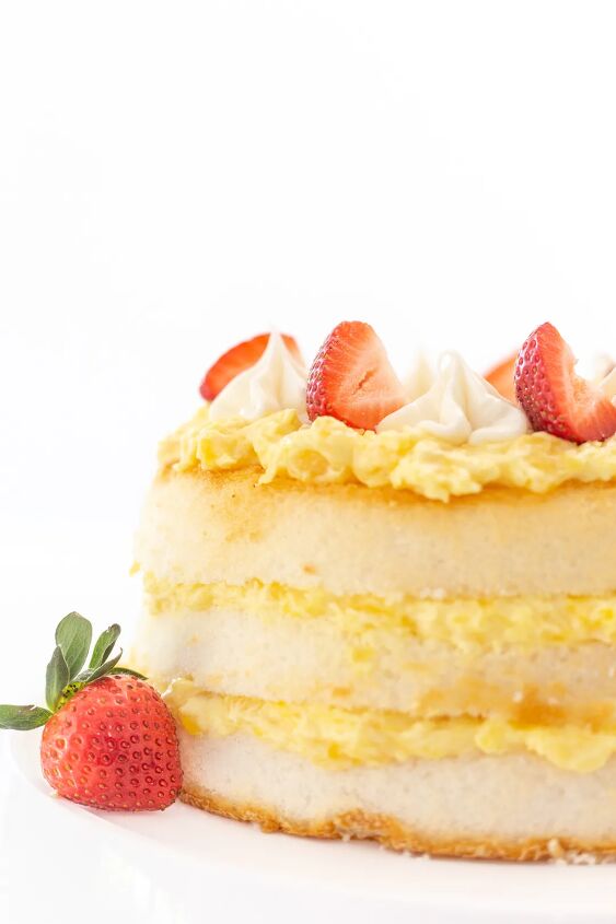 easy pineapple lush cake recipe, Layered Angel Food Cake