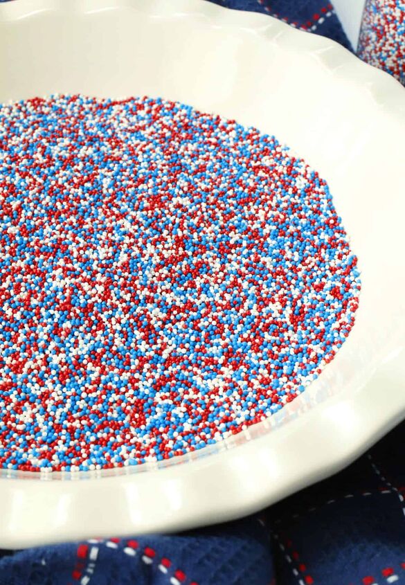 red white blue 4th of july cookies with sprinkles, Red white and blue sprinkles